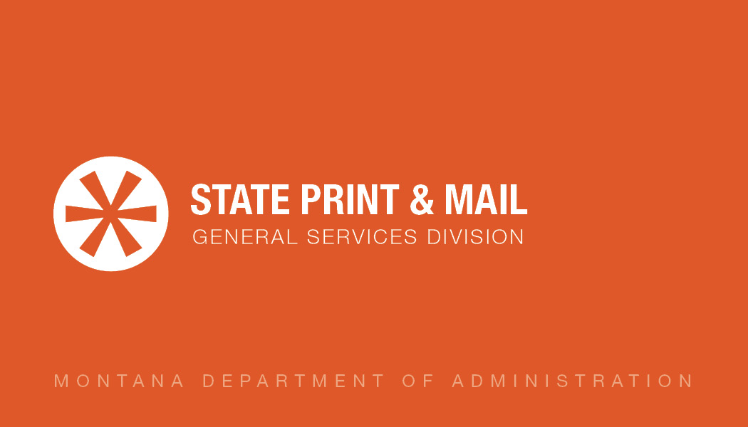 Business Card Template Montana Department of Administration State Print and Mail Option 15 Back