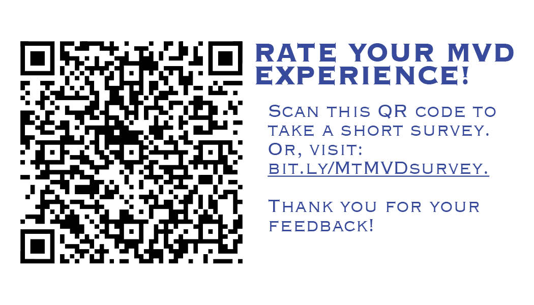 Business Card Template Montana Montana Department of Justice Motor Vehicle Division Option 3 Back